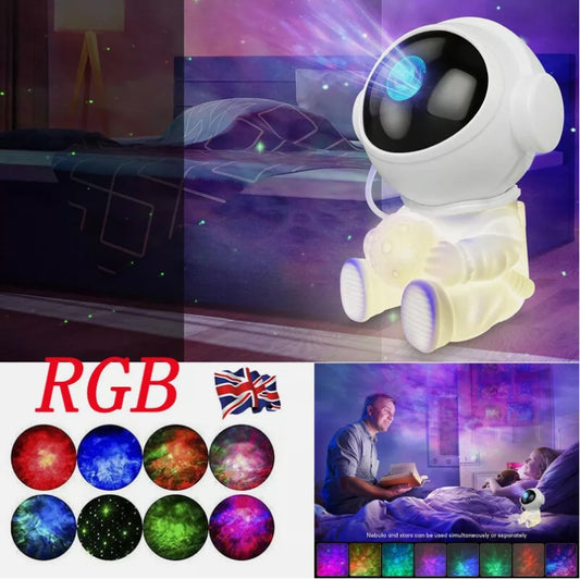 Bright Nest kids Cosmic Calm™ Astronaut Galaxy Projector – Starry Sensory Night Light for Kids